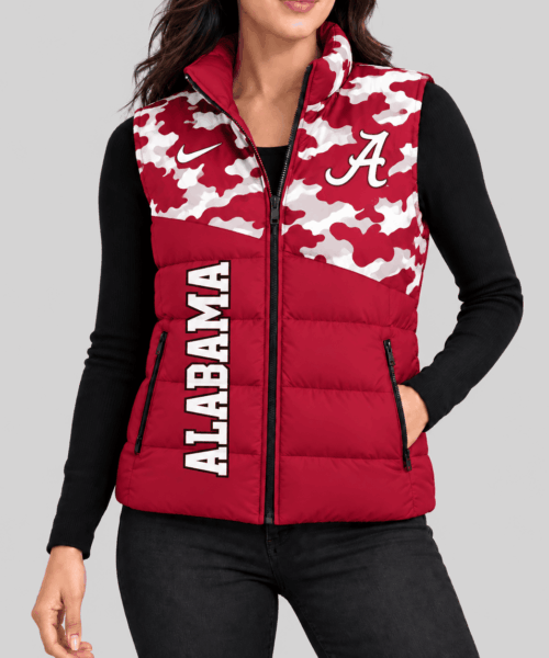 Alabama Crimson Tide NCAA Camo Panel Puffer Vest