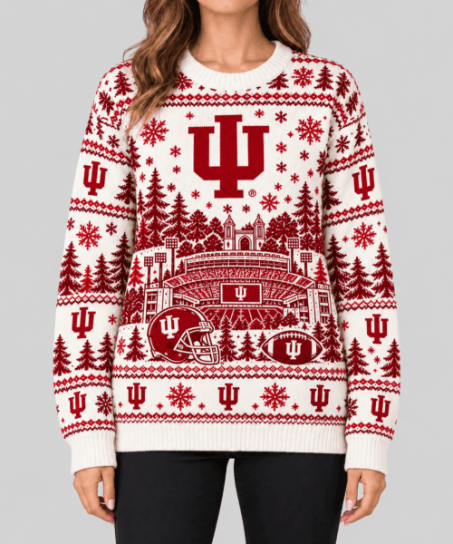 Indiana Hoosiers NCAA Stadium Christmas Knit Sweater
