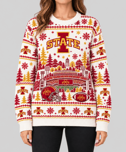 Iowa State Cyclones NCAA Stadium Christmas Knit Sweater