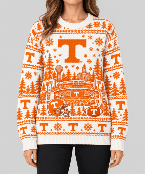 Tennessee Volunteers NCAA Stadium Christmas Knit Sweater