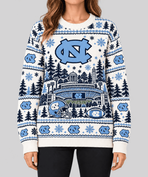North Carolina Tar Heels NCAA Stadium Christmas Knit Sweater