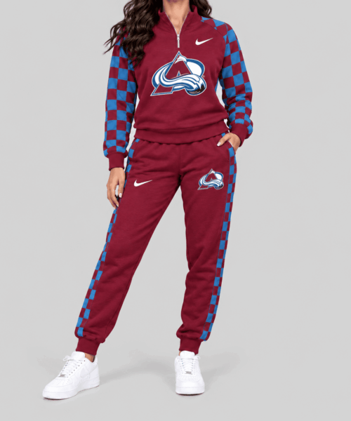 Colorado Avalanche NHL Checkerboard Sleeve Quarter Zip Set