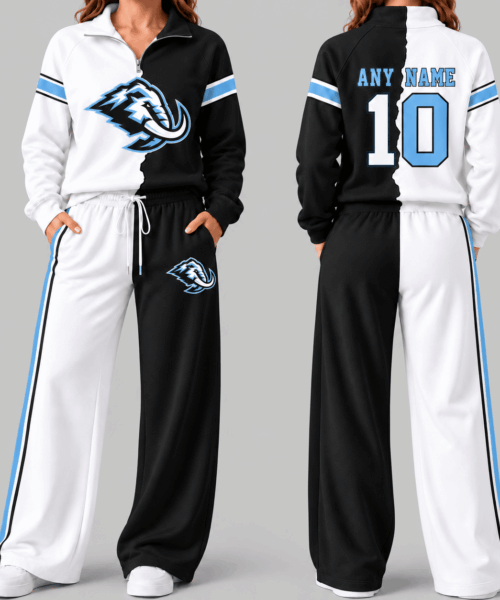 Utah Mammoth NHL Split Color Quarter Zip Wide Leg Set