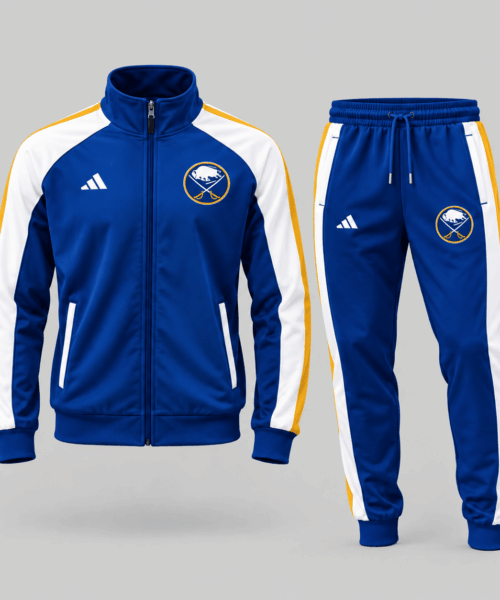 Buffalo Sabres NHL Classic Stripe Track Jacket Jogger Set