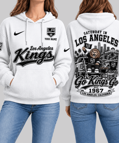 Los Angeles Kings NHL Saturday Gameday Waffle Hoodie