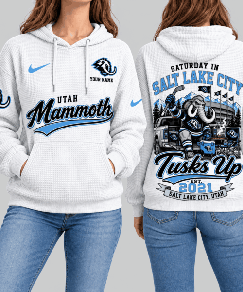 Utah Mammoth NHL Saturday Gameday Waffle Hoodie