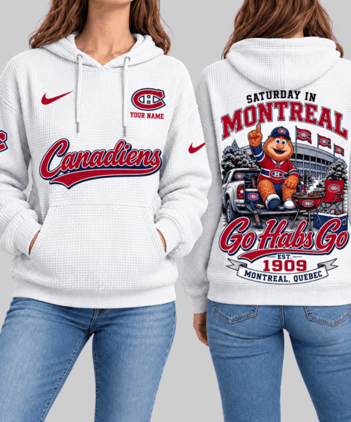Montreal Canadiens NHL Saturday Gameday Waffle Hoodie