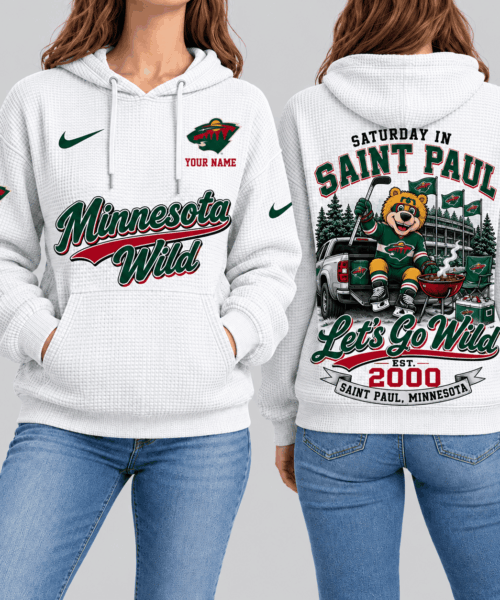Minnesota Wild NHL Saturday Gameday Waffle Hoodie