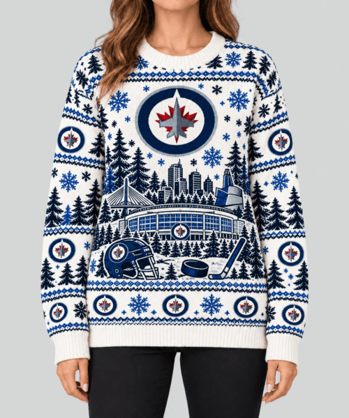 Winnipeg Jets NHL Stadium Christmas Knit Sweater