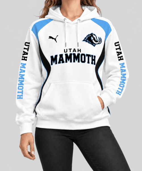 Utah Mammoth NHL Contrast Panel Wordmark Hoodie