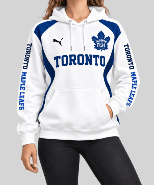 Toronto Maple Leafs NHL Contrast Panel Wordmark Hoodie