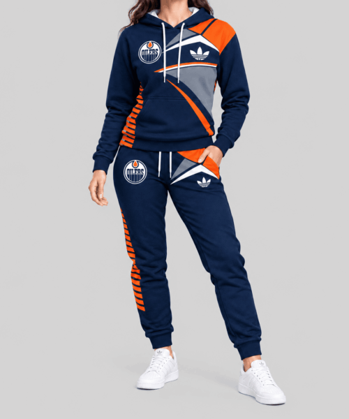 Edmonton Oilers NHL Geometric Panel Tracksuit Set
