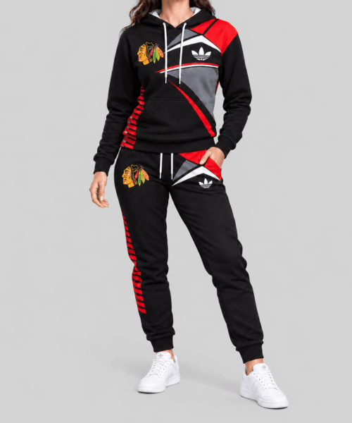 Chicago Blackhawks NHL Geometric Panel Tracksuit Set
