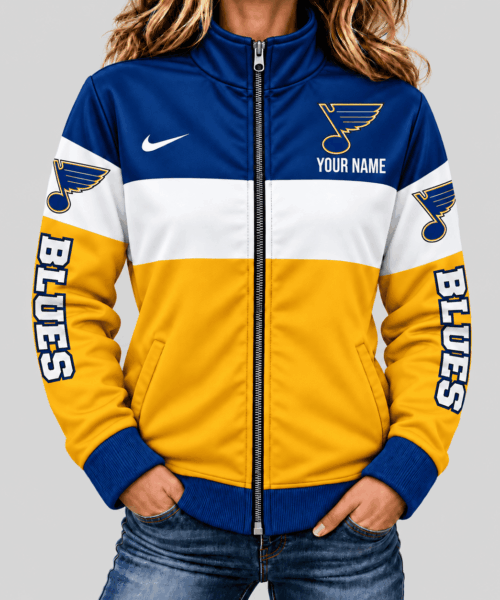 St. Louis Blues NHL Color Block Mascot Sleeve Jacket