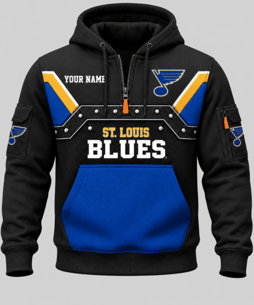 St. Louis Blues NHL Utility Panel Half Zip Hoodie
