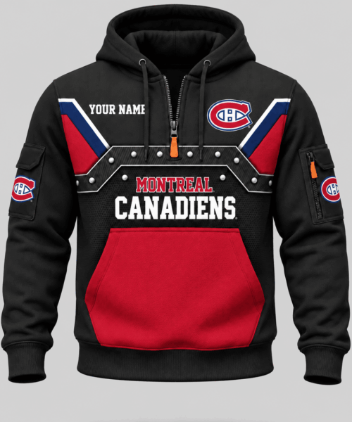 Montreal Canadiens NHL Utility Panel Half Zip Hoodie
