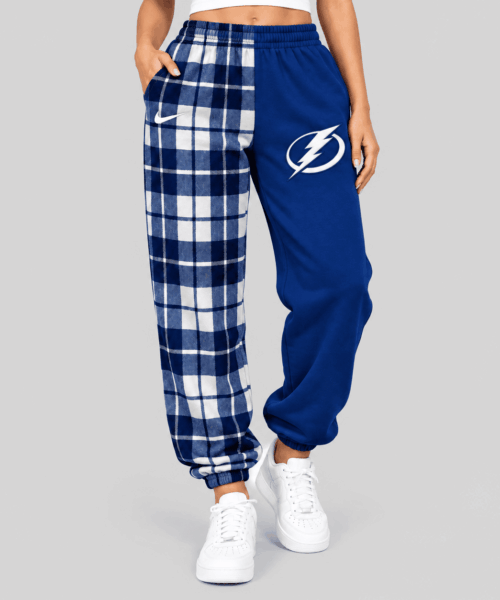 Tampa Bay Lightning NHL Plaid Split Jogger Pants