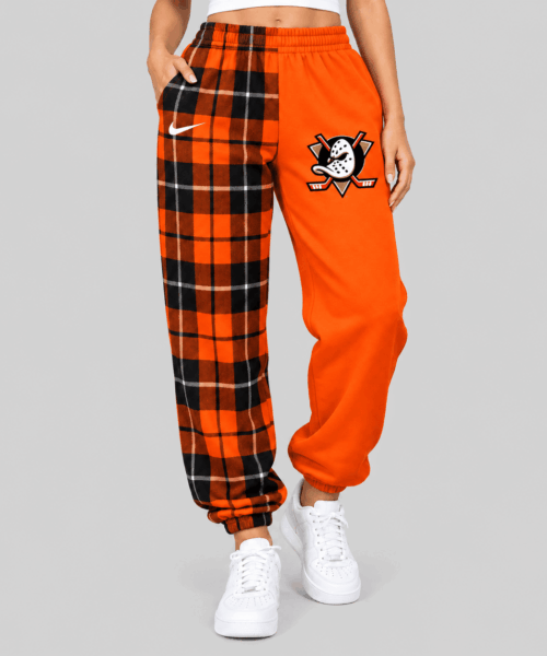 Anaheim Ducks NHL Plaid Split Jogger Pants