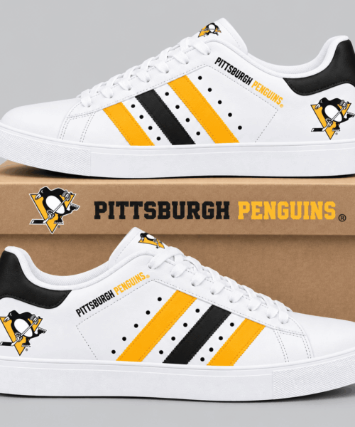 Pittsburgh Penguins NHL Stripe Low Top Sneakers