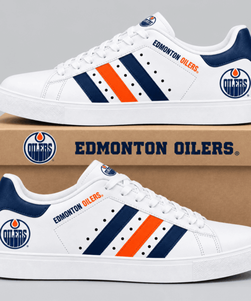 Edmonton Oilers NHL Stripe Low Top Sneakers