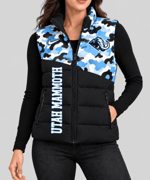 Utah Mammoth NHL Camo Panel Puffer Vest