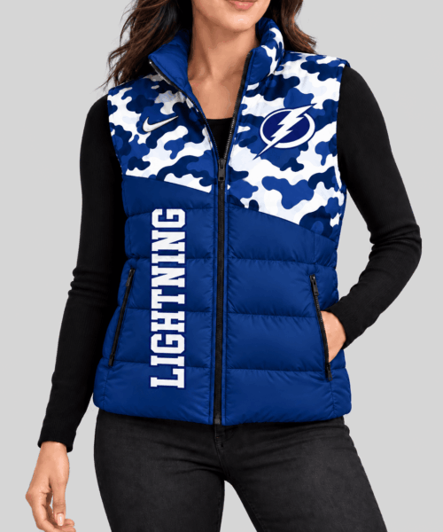 Tampa Bay Lightning NHL Camo Panel Puffer Vest