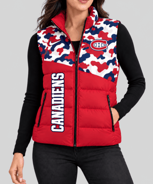 Montreal Canadiens NHL Camo Panel Puffer Vest