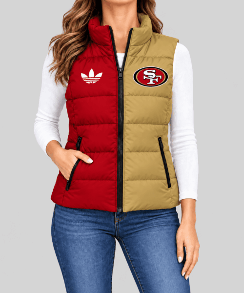 San Francisco 49ers NFL Split Color Puffer Vest