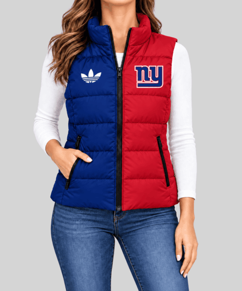 New York Giants NFL Split Color Puffer Vest