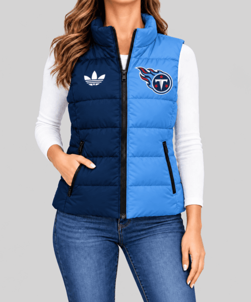 Tennessee Titans NFL Split Color Puffer Vest