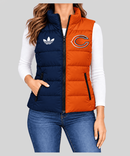 Chicago Bears NFL Split Color Puffer Vest