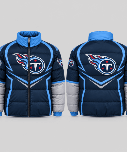 Tennessee Titans NFL Chevron Panel Puffer Jacket