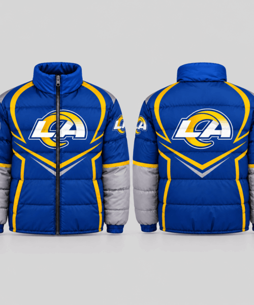 Los Angeles Rams NFL Chevron Panel Puffer Jacket