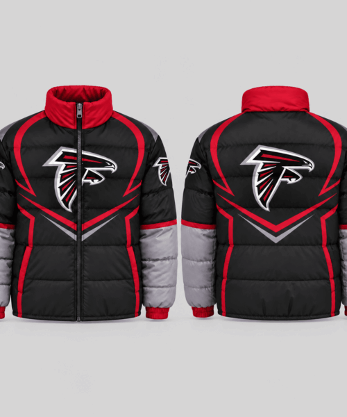 Atlanta Falcons NFL Chevron Panel Puffer Jacket