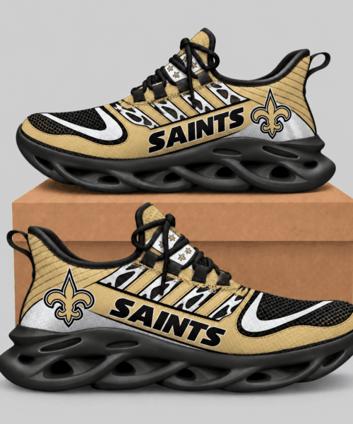 New Orleans Saints NFL Swoosh Wordmark Wave Sole Sneakers