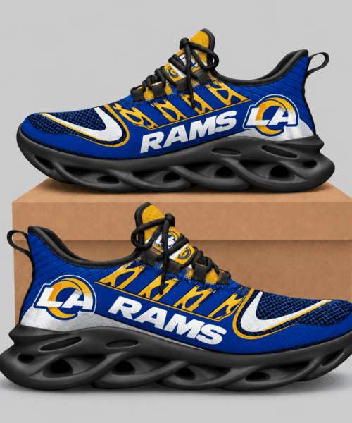Los Angeles Rams NFL Swoosh Wordmark Wave Sole Sneakers