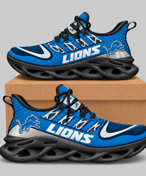 Detroit Lions NFL Swoosh Wordmark Wave Sole Sneakers