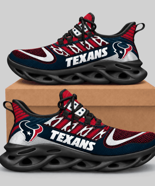 Houston Texans NFL Swoosh Wordmark Wave Sole Sneakers