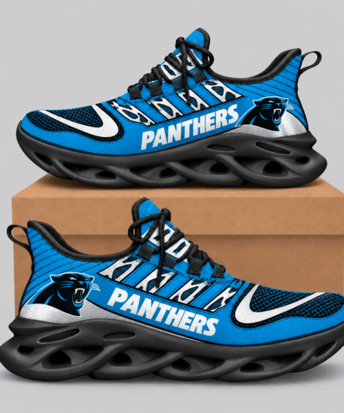 Carolina Panthers NFL Swoosh Wordmark Wave Sole Sneakers