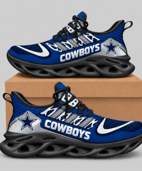 Dallas Cowboys NFL Swoosh Wordmark Wave Sole Sneakers