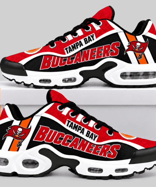 Tampa Bay Buccaneers NFL Bold Wordmark Air Cushion Sneakers
