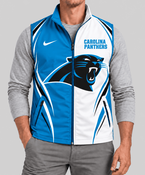 Carolina Panthers NFL Swoosh Panel Softshell Vest