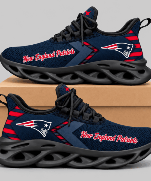 New England Patriots NFL Script Wordmark Wave Sole Sneakers