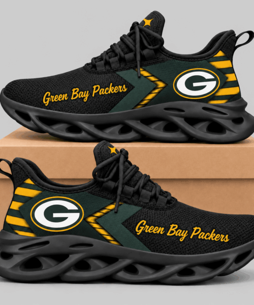 Green Bay Packers NFL Script Wordmark Wave Sole Sneakers