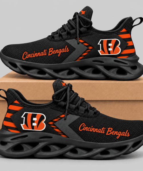 Cincinnati Bengals NFL Script Wordmark Wave Sole Sneakers