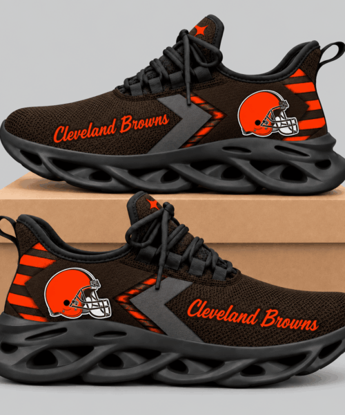 Cleveland Browns NFL Script Wordmark Wave Sole Sneakers