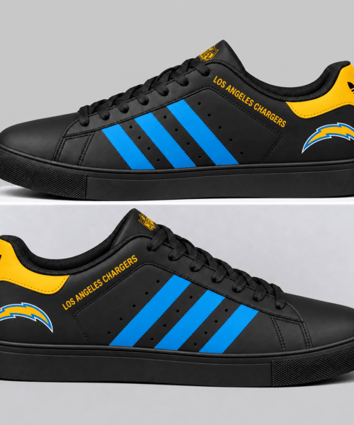 Los Angeles Chargers NFL Triple Stripe Low Top Sneakers