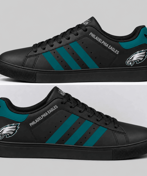 Philadelphia Eagles NFL Triple Stripe Low Top Sneakers