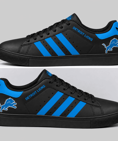 Detroit Lions NFL Triple Stripe Low Top Sneakers