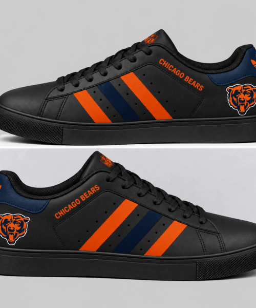 Chicago Bears NFL Triple Stripe Low Top Sneakers